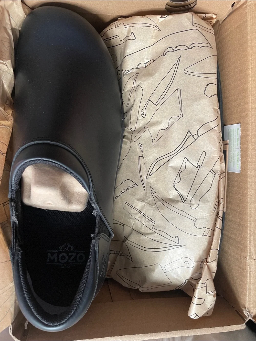 Men's Black Slip-On Work Loafer - Smooth Leather
